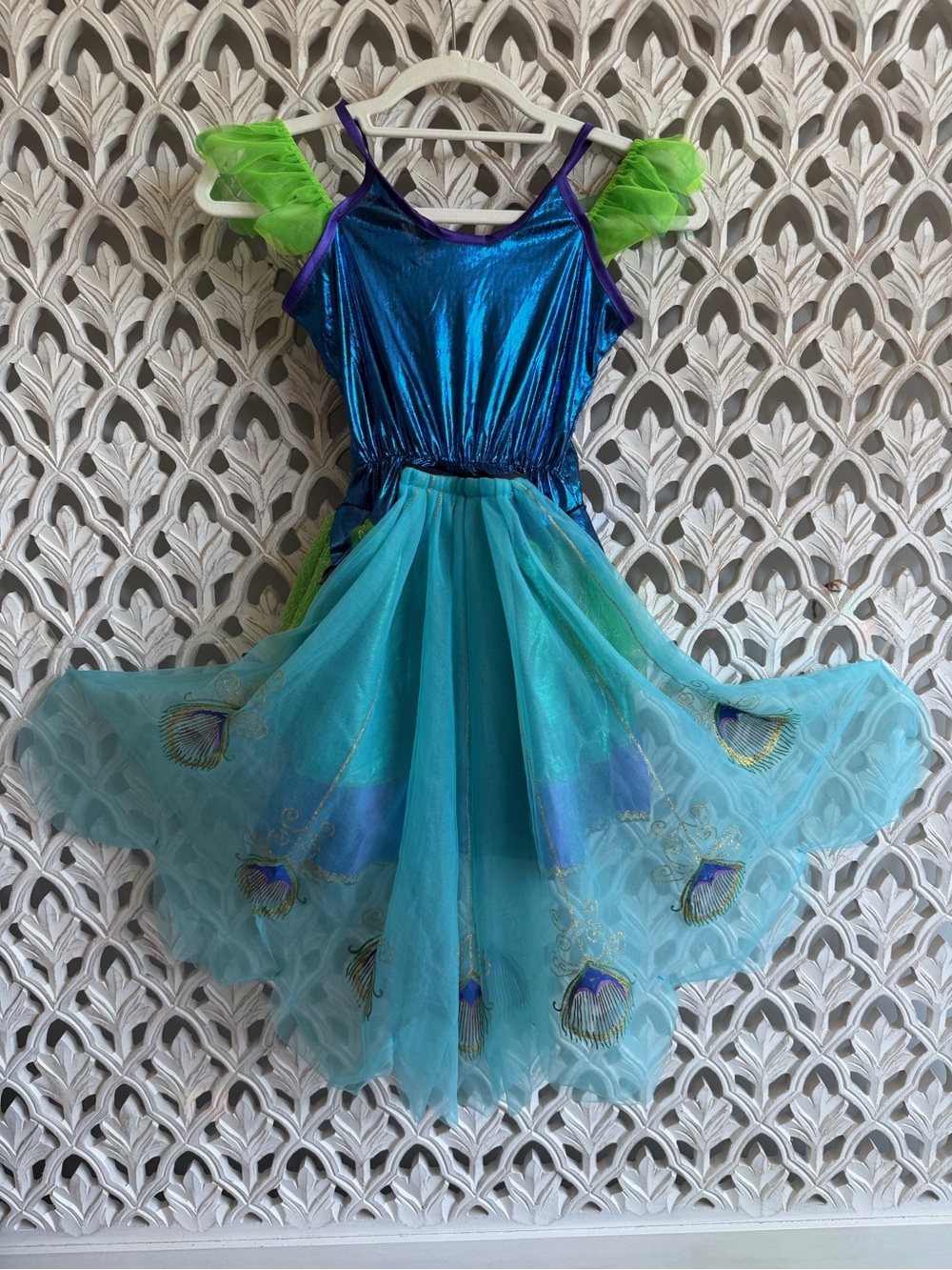 Forum Novelties Girls Peacock Costume Medium Detachable Tail Halloween